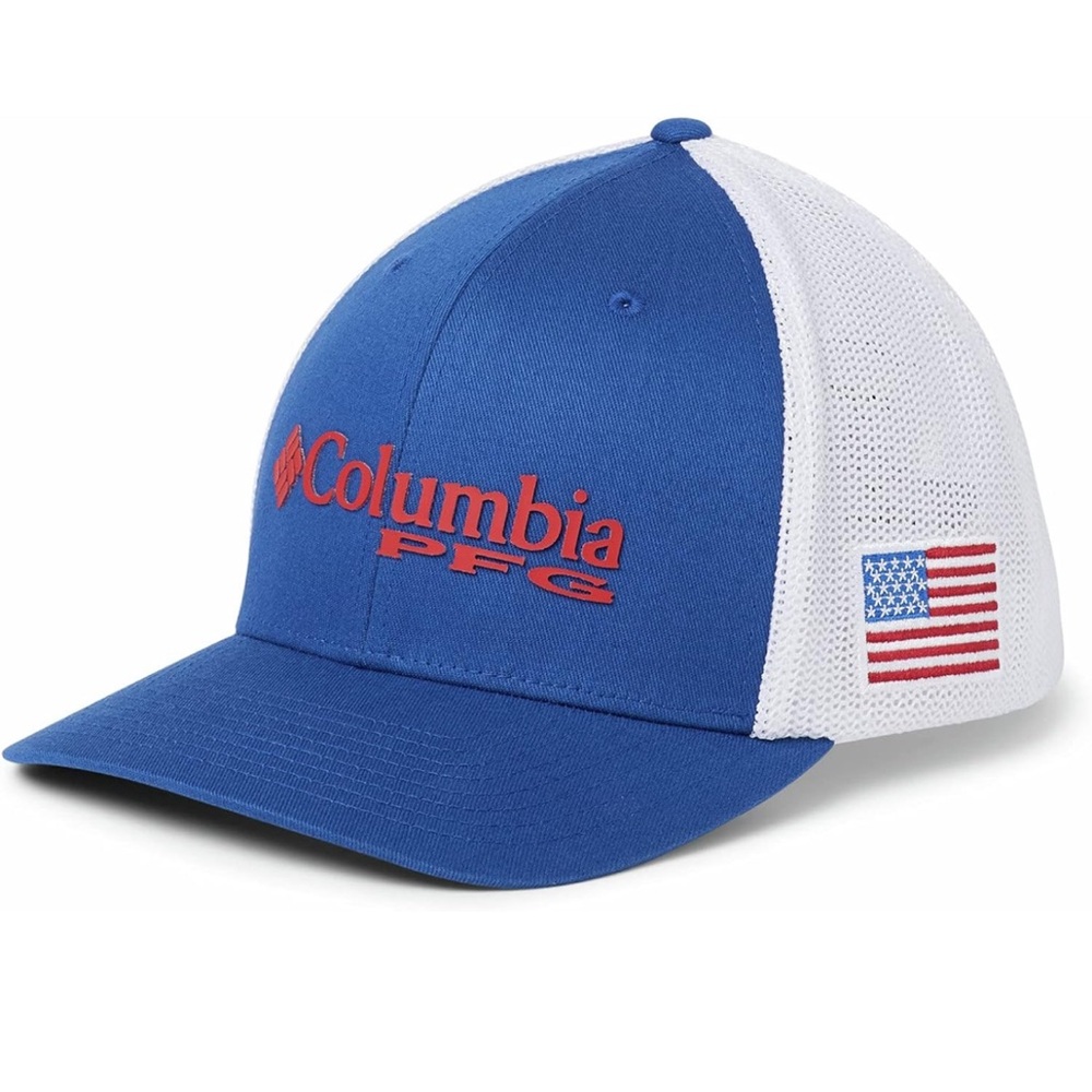 Columbia Men's  PFG Logo Mesh Ball Cap-High Crown